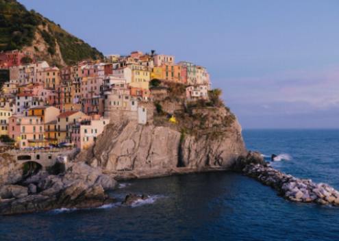 Riomaggiore: El sueño de un amante de las puestas de sol.